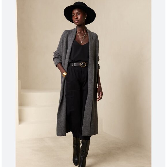 Extra Long Ribbed Duster Banana Republic Factory - Picture 1 of 7